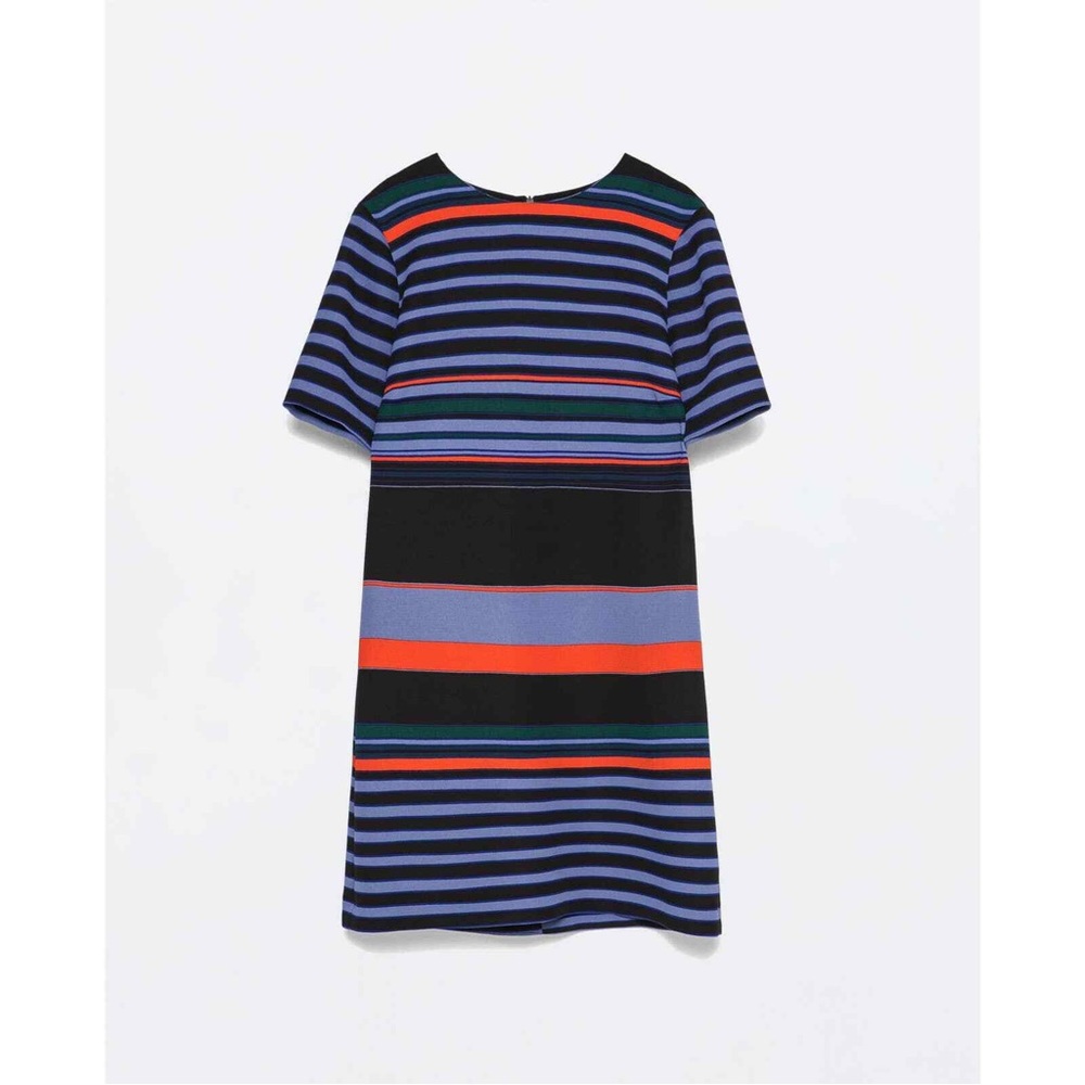 Zara Shift Dress Stripes Size Medium